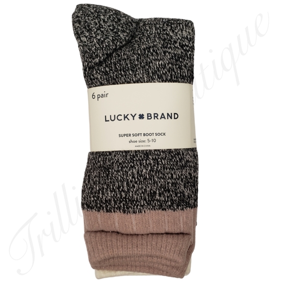PENDLETON Women's Merino Wool Blend Cable Knit Hat & LUCKY BRAND Boot Socks NWT - Picture 8 of 8